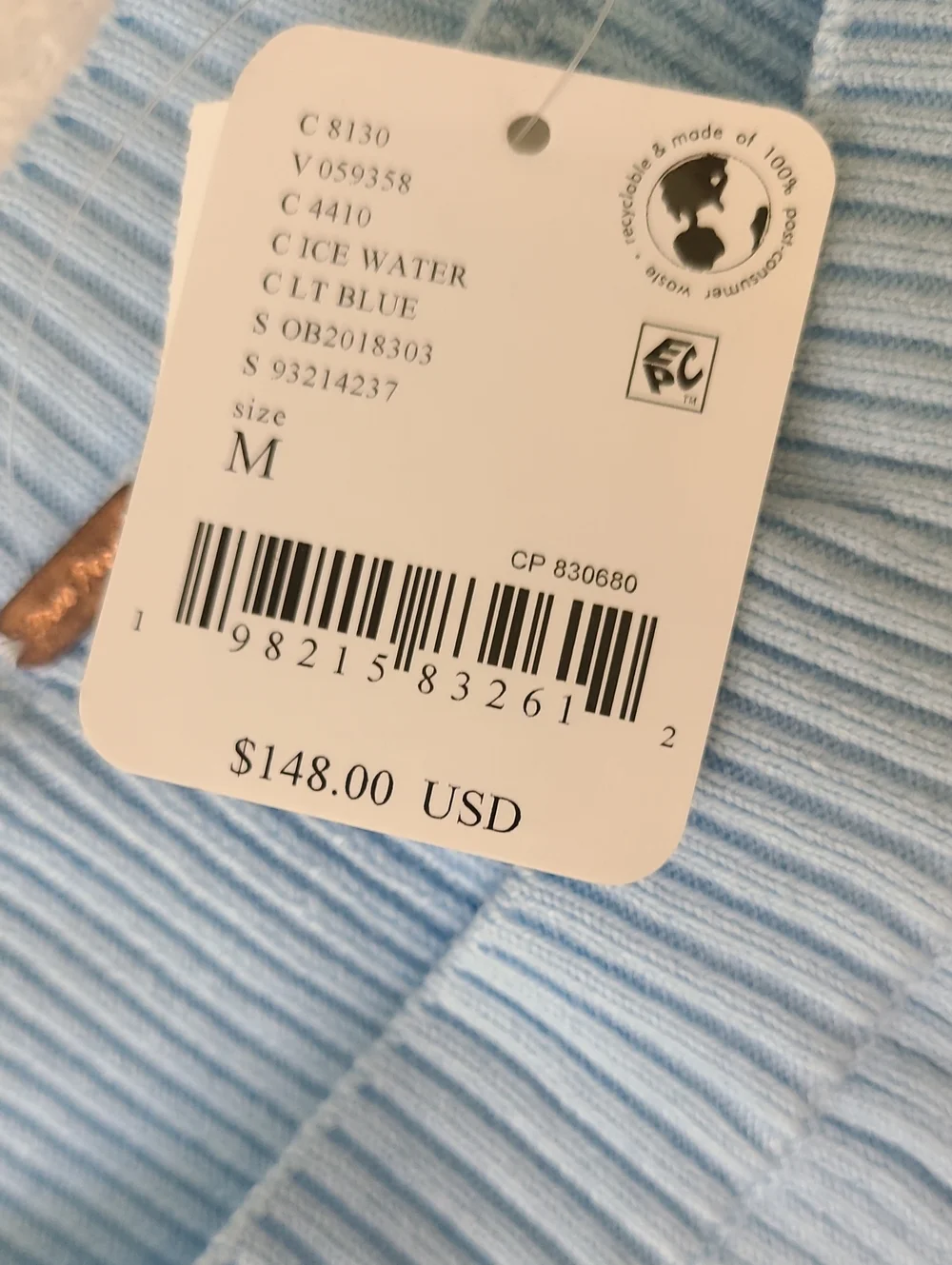 Free People NEW Time on My Side Mini Dress Ice Water Blue Sweater Knit Medium